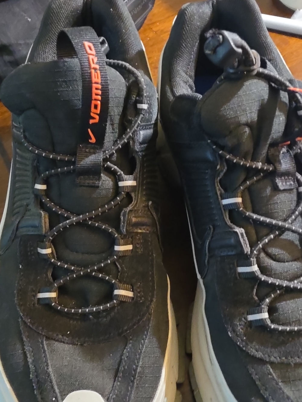 Nike Men’s Black and Orange Voomberg Sneakers